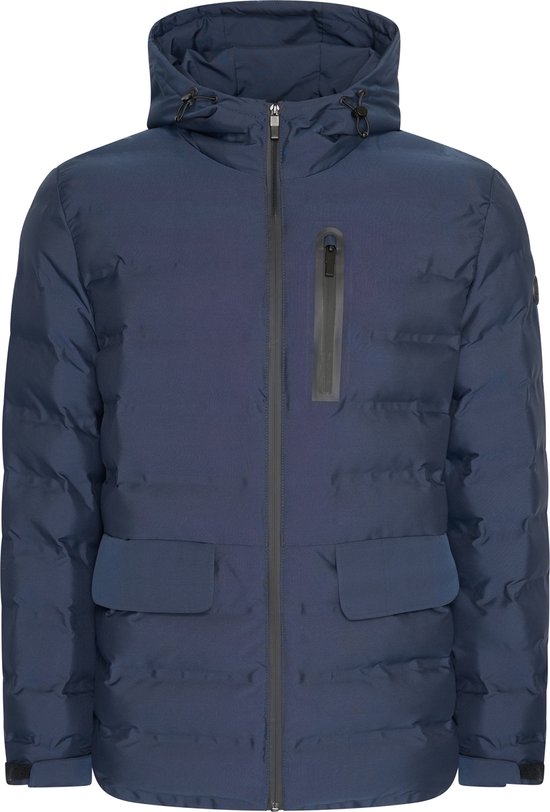 8720955007924 - Padded Woven Jacket - Jacke Herren - Winterjacke Herren - Wasserabweisend - Winddicht - Navy - XXL