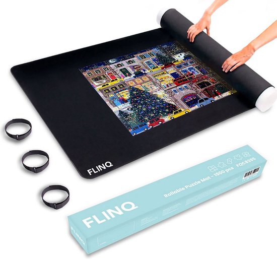 8720955009362 - Versenkbare Puzzlematte 3000 Teile - Puzzle-Rolle - Aufbewahrungssystem für Puzzles mit 1000 1500 und 3000 Teilen - Puzzle-Rollmatte - Rutschfeste Puzzletücher - Schaumstoffmatte