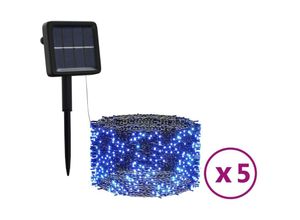 8720961230347 - Maison Exclusive - Solar-Lichterketten 5 Stk 5x200 led Blau Innen Außen