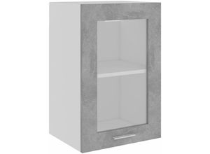 8720961250413 - Maison Exclusive - Hängeglasschrank Betongrau 40x31x60 cm Holzwerkstoff - Grau