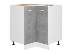 8720961269453 - Eckunterschrank Betongrau 755x755x815 cm Holzwerkstoff - Grau - Maison Exclusive