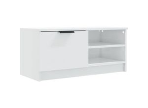 8720961310490 - Maison Exclusive - TV-Schrank Hochglanz-Weiß 80x35x365 cm Holzwerkstoff - Weiß