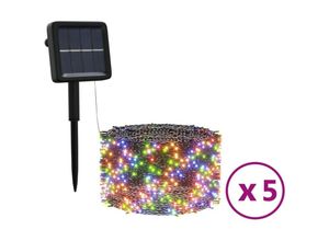 8720961582682 - Maison Exclusive - Solar-Lichterketten 5 Stk 5x200 led Mehrfarbig Innen