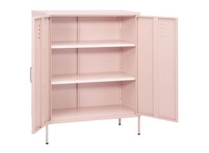 8720961591585 - Maison Exclusive - Lagerschrank Rosa 80x35x1015 cm Stahl - Rosa