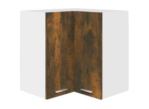 8720961622883 - Eck-Hängeschrank Räuchereiche 57x57x60 cm Holzwerkstoff - Braun - Maison Exclusive