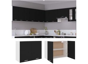 8720961629899 - Maison Exclusive - Hängeschrank Schwarz 80x31x60 cm Holzwerkstoff - Schwarz