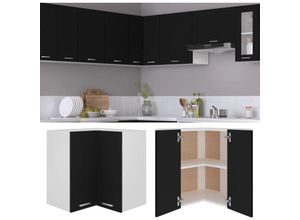 8720961928008 - Eckhängeschrank Schwarz 57x57x60 cm Holzwerkstoff - Schwarz - Maison Exclusive