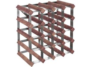 8720961945661 - Maison Exclusive - Weinregal für 20 Flaschen Braun Massivholz Kiefer - Braun