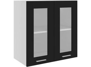 8720961959217 - Hängeglasschrank Schwarz 60x31x60 cm Holzwerkstoff - Schwarz - Maison Exclusive