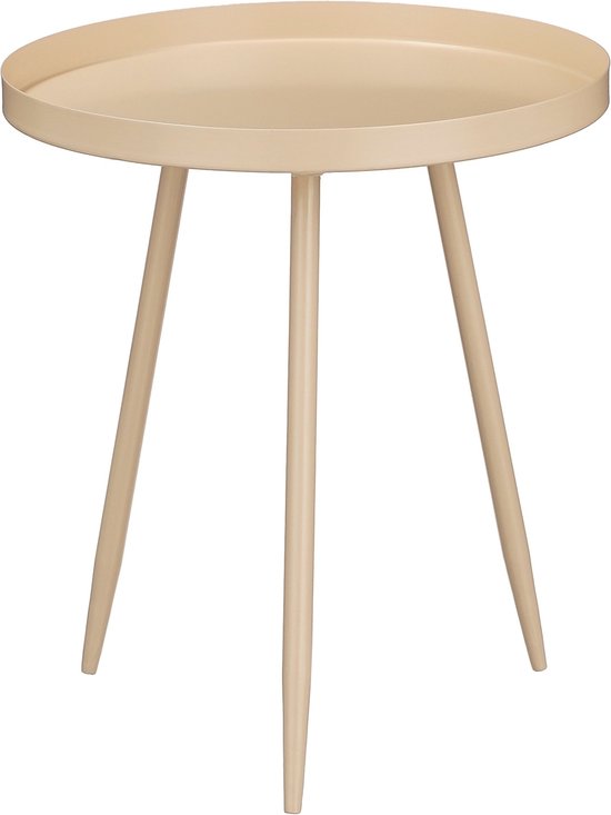 8720967050673 - Flores Beistelltisch - H38 x Ø34 cm - Metall - Beige