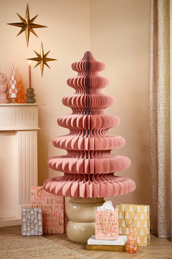 8720967084869 - Dekoration Weihnachtsbaum - H120 x Ø82 cm - Papier - FSC Mix - Rosa