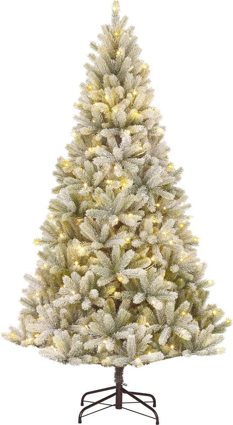 8720967812929 - Trees Nagoya Künstlicher Weihnachtsbaum mit warmweißen LED-Lichtern - H180 x Ø108 cm - Grün gefrostet