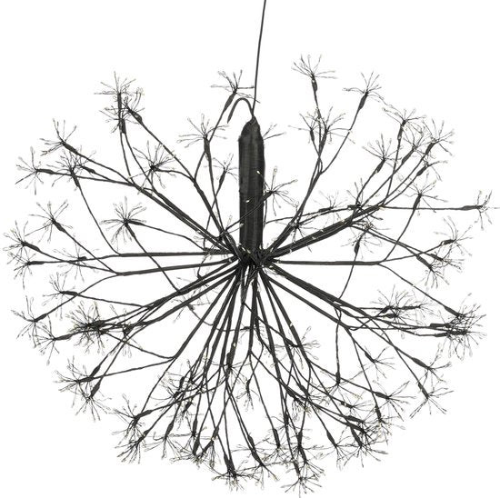 8720967823284 - Luca Lighting Weihnachtslichterkugel mit warmweißen LED-Lichtern - Ø60 cm - Schwarz