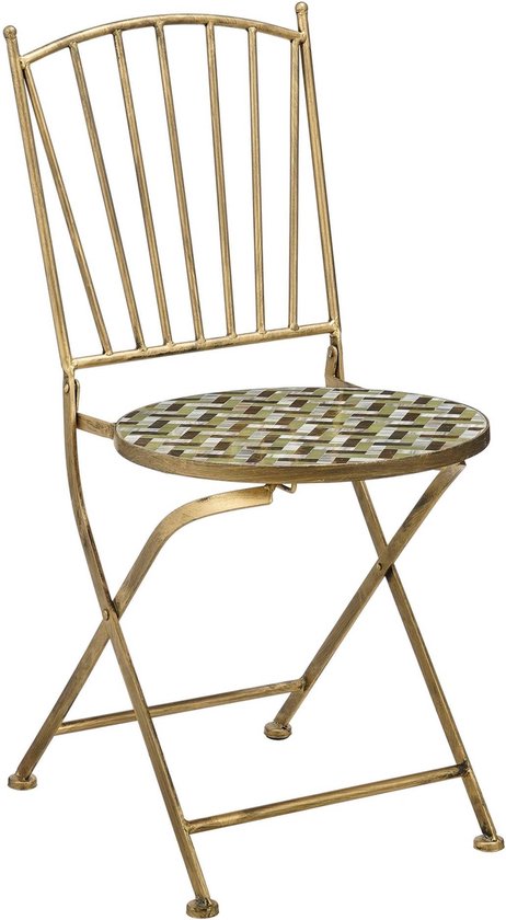 8720983047435 - Gartenstuhl Alanza - 40x51x87 cm - Eisen - Grün 8720983047435 - Gartenstuhl Alanza - 40x51x87 cm - Eisen - Grün