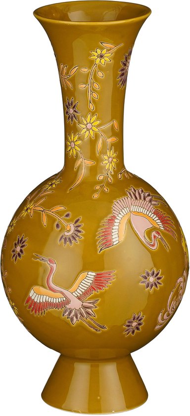 8720983082580 - Eloise Vase - H47 x Ø22 cm - Keramik - Ocker 8720983082580 - Eloise Vase - H47 x Ø22 cm - Keramik - Ocker