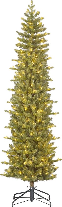 8720983084676 - Trees Harma Schmaler Künstlicher Weihnachtsbaum mit LED-Lichtern - H185 x Ø63 cm - Grün