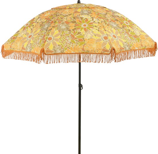 8720983132865 - Blumen Sonnenschirm - H238 x Ø220 cm - Braun 8720983132865 - Blumen Sonnenschirm - H238 x Ø220 cm - Braun