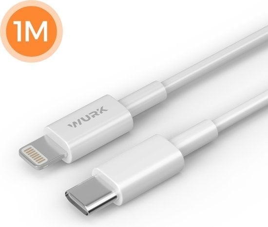 8720986030892 - USB-C Kabel zu Lightning - Kabel geeignet für Ipad und Iphone - 1M - Weiß