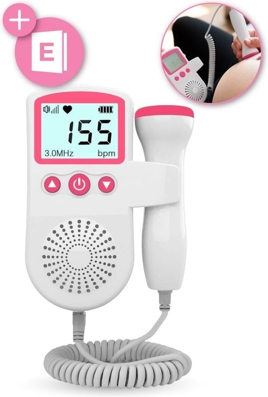 8720986570039 - - Doppler Baby - Baby-Herz-Monitor - Schwangerschaft Geschenk - Heartbeat Baby Doppler - Fetal Doppler - Pink