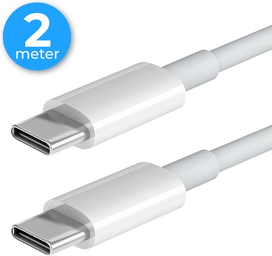 8720986570916 - - Usb C zu Usb C Kabel - 2 Meter - Usb-C Kabel - Schnellladegerät - 480Mb ps Daten - Usb C Ladegerät - 60W - Weiß