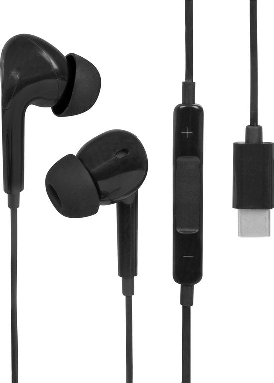 8720986571180 - - Ohrhörer mit Kabel - USB-C-Anschluss - Ohrhörer mit Kabel - In-Ear-Kopfhörer mit Kabel und Mikrofon - Schwarz