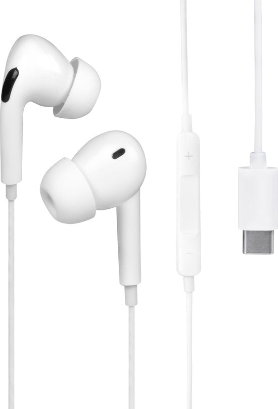 8720986571197 - - Ohrhörer mit Kabel - USB-C-Anschluss - Ohrhörer mit Kabel - In-Ear-Kopfhörer mit Kabel und Mikrofon - Geeignet für Samsung - Weiß