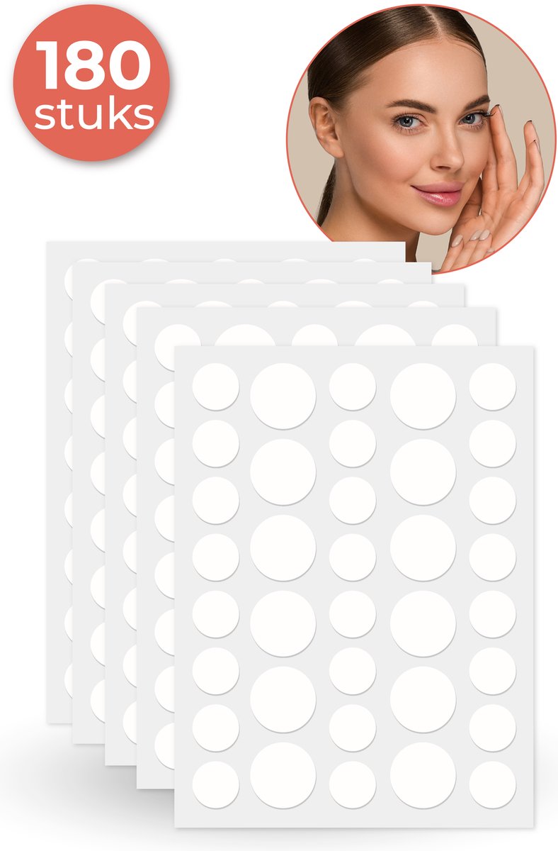 8720986571470 - Pimple Patch - 180 Stück - Geeignet für 6 Arten von Akne - Unsichtbar & schützend - Weiß 8720986571470 - Pimple Patch - 180 Stück - Geeignet für 6 Arten von Akne - Unsichtbar & schützend - Weiß