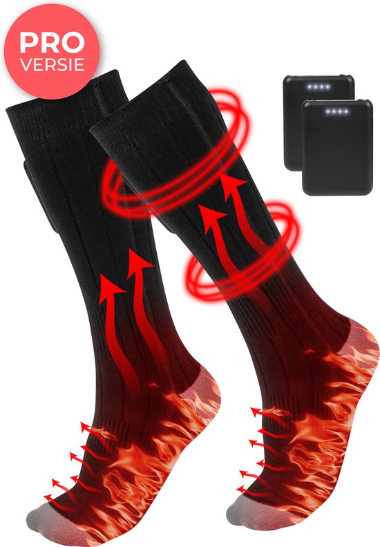 8720986572361 - - Elektrische Socken - Beheizte Socken - Skisocken - Unisex und Einheitsgröße - 4 Wärmemodi - Elektrisch beheizte Socken mit Batterie und wiederaufladbar