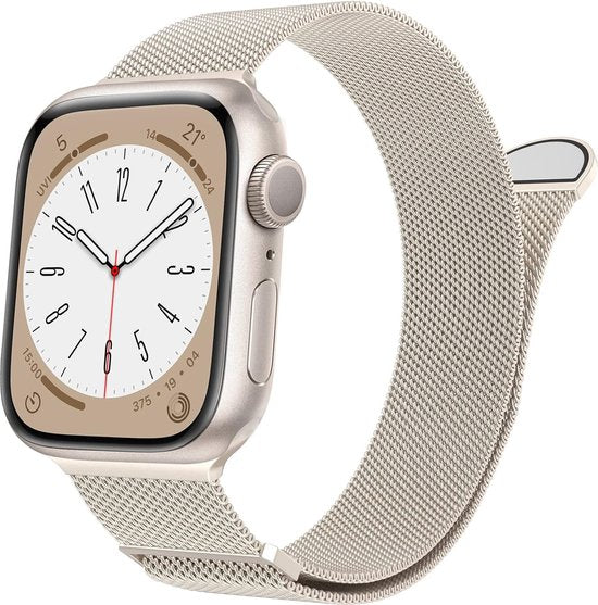 8721008703879 - Smartwatch Magnetisches Edelstahlarmband Silber passend für Serie 1 2 3 4 5 6 7 SE
