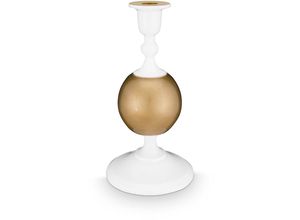 8721009906316 - Kerzenständer PIP STUDIO Kerzenhalter Kugel gold (weiß goldfarben) B12cm H24cm T12cm Ø12cm Aluminium Kerzenhalter
