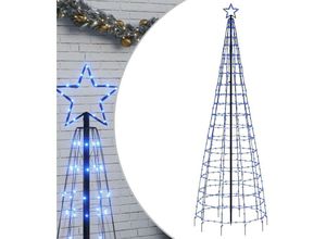 8721012042339 - LED-Weihnachtsbaum mit Erdspießen 570 LEDs Blau 300 cm vidaXL - Blue