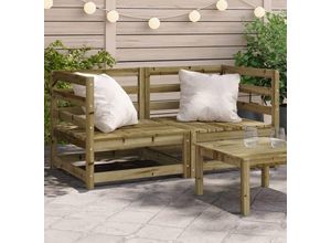 8721012076587 - Vidaxl - Garten-Ecksofas 2 Stk 70x70x67 cm Kiefernholz Imprägniert Braun