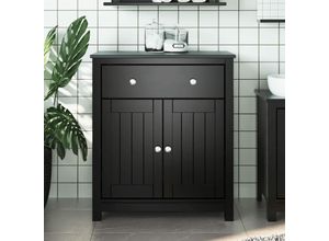 8721012105119 - Bonnevie - Badschrank berg Schwarz 695x34x80 cm Massivholz Kiefer vidaXL99233 8721012105119 - Bonnevie - Badschrank berg Schwarz 695x34x80 cm Massivholz Kiefer vidaXL99233