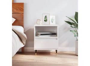 8721012109919 - Bonnevie - NachttischBeistelltisch Hochglanz-Weiß 40x35x50 cm Holzwerkstoff vidaXL 8721012109919 - Bonnevie - NachttischBeistelltisch Hochglanz-Weiß 40x35x50 cm Holzwerkstoff vidaXL