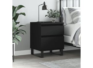 8721012110694 - Bonnevie - NachttischBeistelltisch Schwarz 40x35x50 cm Holzwerkstoff vidaXL