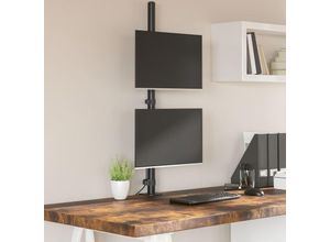 8721012116450 - Tischhalterung für 2 Monitore Schwarz Stahl VESA 75 100 mm vidaXL - Schwarz 8721012116450 - Tischhalterung für 2 Monitore Schwarz Stahl VESA 75 100 mm vidaXL - Schwarz
