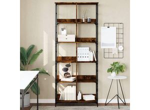 8721012124226 - Bonnevie - BücherregalStandregal Räuchereiche 785x33x1885 cm Holzwerkstoff vidaXL