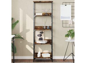8721012124370 - Bonnevie - BücherregalStandregal Räuchereiche 50x33x153 cm Holzwerkstoff vidaXL