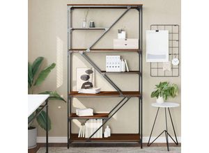 8721012125797 - Bonnevie - BücherregalStandregal Braun Eichen-Optik 91x36x176 cm Holzwerkstoff vidaXL