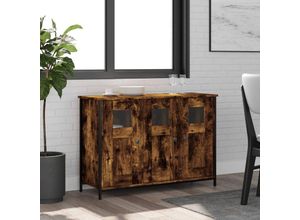 8721012126824 - Bonnevie - SideboardKommode Räuchereiche 100x35x70 cm Holzwerkstoff vidaXL