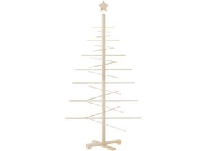 8721012133440 - Vidaxl - Weihnachtsbaum Holz zum Schmücken 150 cm Massivholz Kiefer 568928