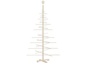 8721012133457 - Vidaxl - Weihnachtsbaum Holz zum Schmücken 180 cm Massivholz Kiefer 640607