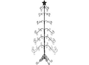 8721012137189 - Metall-Weihnachtsbaum für Dekorationen Schwarz 180 cm vidaXL865985