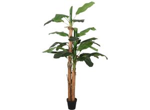 8721012137639 - Bonnevie - Bananenbaum Künstlich 18 Blätter 150 cm Grün vidaXL476122