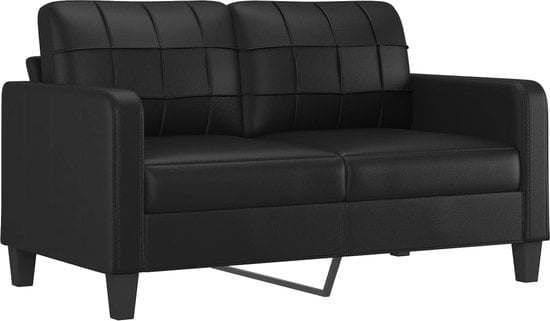 8721012138438 - vidaXL-Zweisitzer-Sofa-140-cm-Kunstleder-schwarz