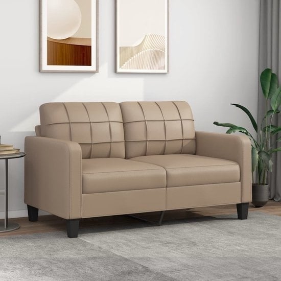 8721012138476 - vidaXL-Zweisitzer-Sofa-140-cm-Leder-cappuccino-farbig