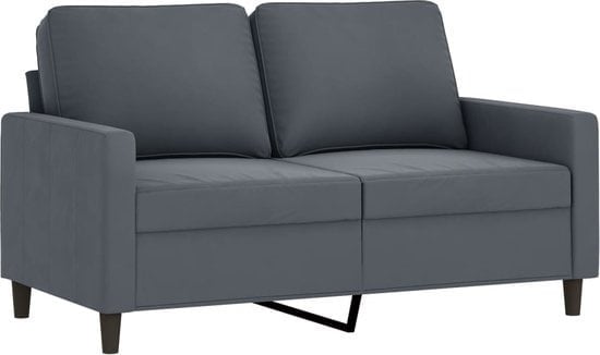 8721012139169 - vidaXL - Zweisitziges Sofa - 120 - cm - Samt - dunkelgrau