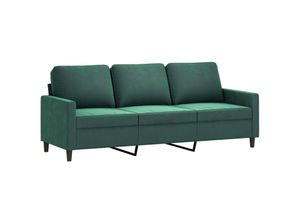 8721012139374 - 3-Sitzer-Sofa Dunkelgrün 180 cm Samt vidaXL