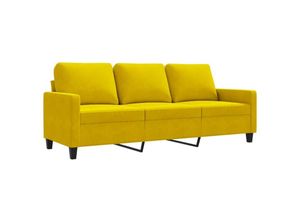 8721012139411 - Vidaxl - 3-Sitzer-Sofa Gelb 180 cm Samt Gelb