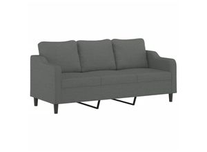 8721012140943 - Vidaxl - 3-Sitzer-Sofa Dunkelgrau 180 cm Stoff Grau